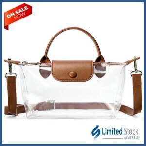 Longchamp Look Alike. Clear Stadium Approved Crossbody Bag, Small PVC Purse